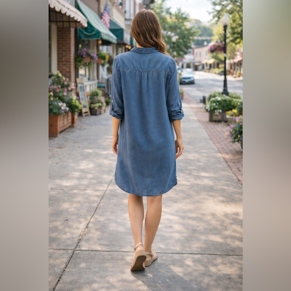LOVESTITCH TENCIL SHIRTDRESS - Picture 3 of 6